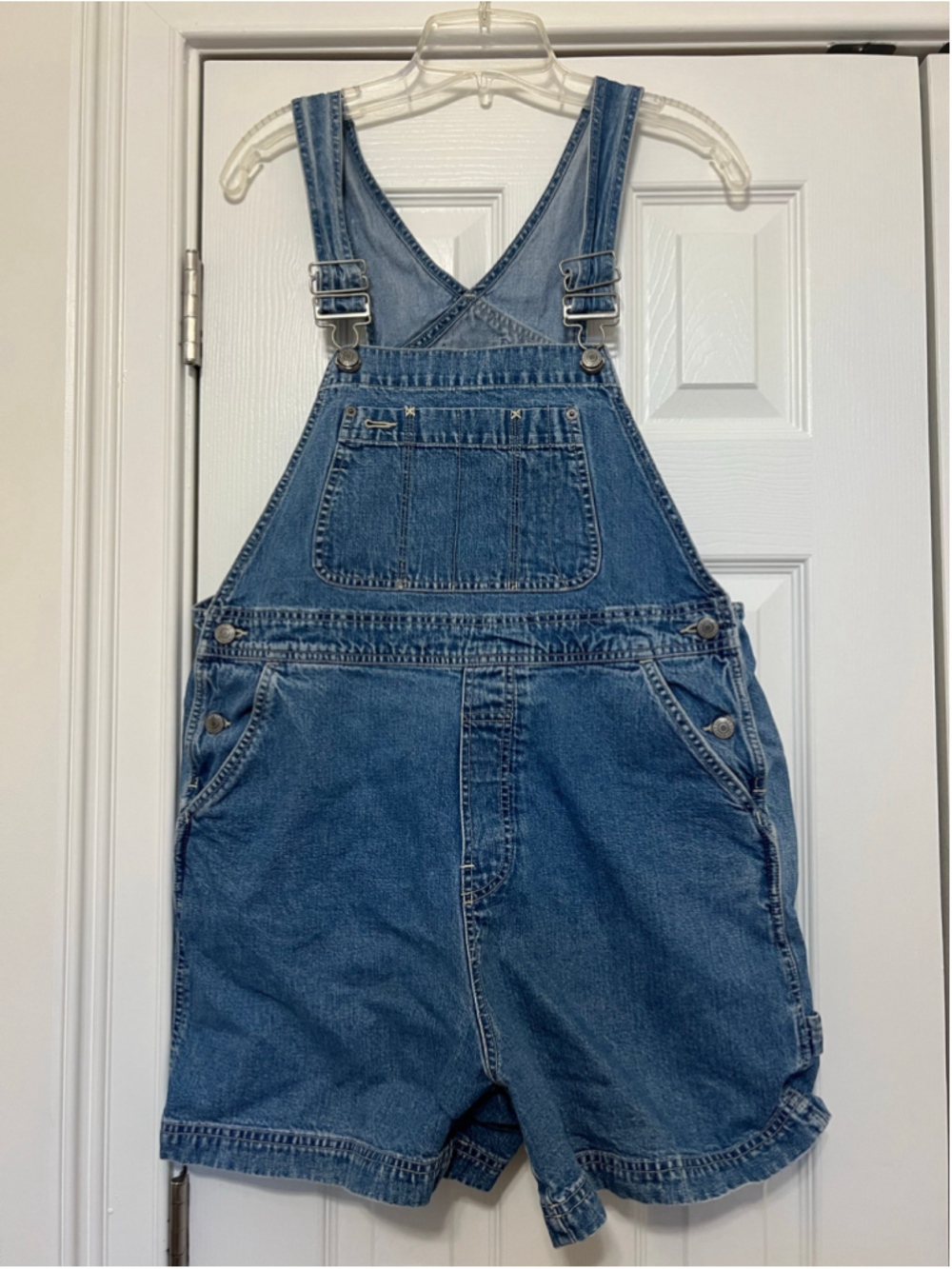 Women's Gap Denim Short Overalls Blue Size 6